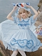 Evahair super cute light blue Plaid skirt lolita JSK