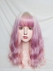 Evahair 2022 New Style Pink and Purple Mixed Medium Wavy Synthetic Wig with Bangs