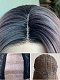 Preorder--Evahair 2021 New Style Grayish Pink and Black Mixed Color Medium Straight Synthetic Lace Front Wig