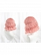 Evahair 2021 New Style Peach Pink Short Wavy Synthetic Wig with Bangs