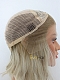 Blonde with Brown Root Water Wave Synthetic Short Lace Front Bob Wig