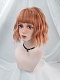 Evahair 2021 New Style Cute Orange Bob Wavy Synthetic Wig with Bangs