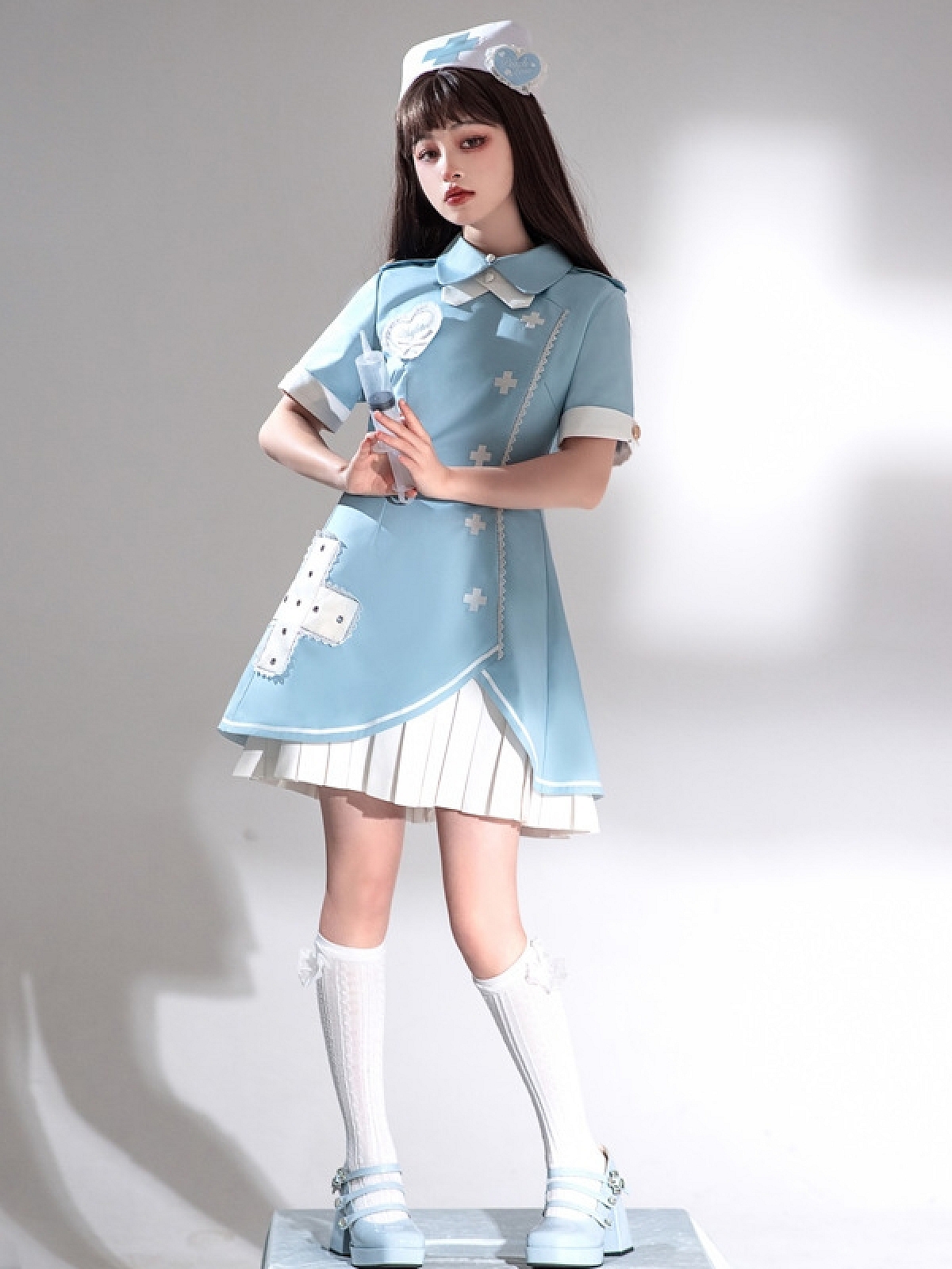 Evahair nurse style sky blue lolita dress
