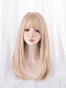 Evahair 2021 New Style Blonde Long Straight Synthetic Wig with Bangs