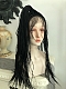 Preorder--Evahair 2021 New Style 22'' Black Long Braided Lace Front Wig