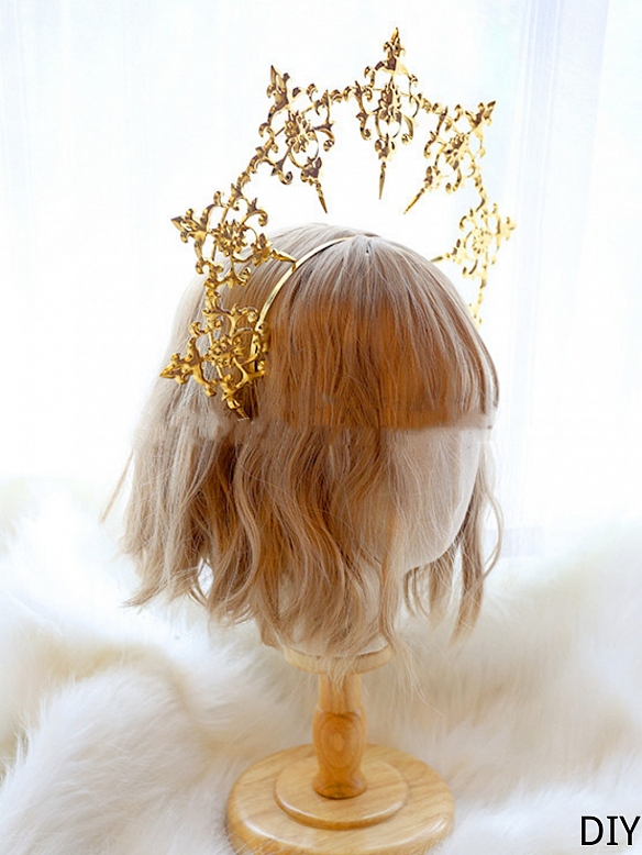 Evahair DIY Golden Hollow-Out Relief Sculpture Hairpin (Material Bag)