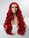 Red Long Wavy Synthetic Lace Front Wig