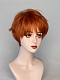 Evahair 2021 New Style Orange Short Synthetic Wig with Bangs