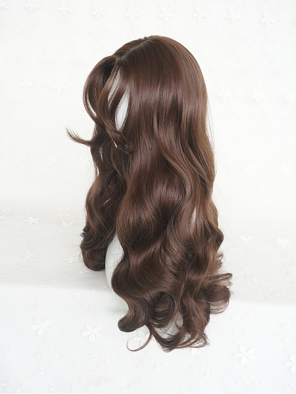 Evahair 2021 New Style Brown Long Wavy Synthetic Wig