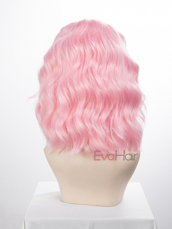 EvaHair Wavy Lob Synthetic Lace Front Wig with Bangs