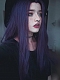 Evahair 2021 New Style Dark Purple Long Straight Synthetic Wig