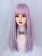 Pink Purple Highlight Gradient Two-Color Long Straight Wig