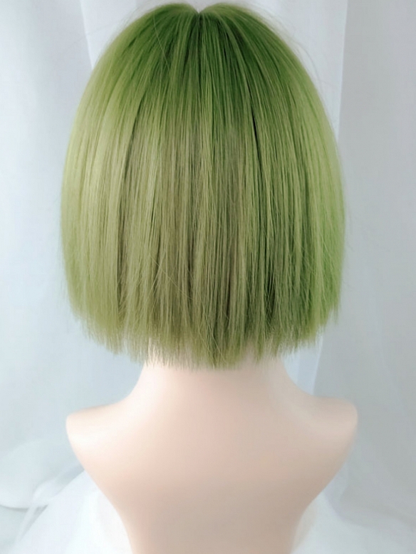 Evahair Cute Green Bob Synthetic Wig with Bangs