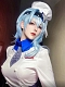 Evahair Genshin X Pizza hut Eula waitress style cosplay costume