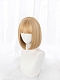 Evahair Mustard Golden Color Short Bob Synthetic Wig with Bangs