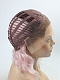 Pink Ombre Wavy Lob Synthetic Lace Front Wig