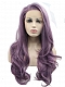 European and American style purple front lace wig long curly hair wig