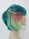 New Arrival Hidden Rainbow Color Teal Bob Synthetic Wig