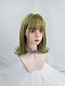 Evahair Green Medium Length Straight Synthetic Wig with Bangs