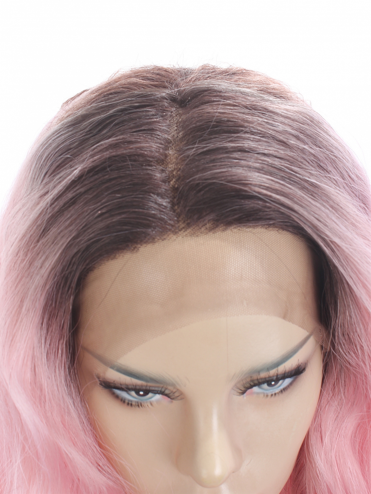 HOT INSTAGRAM CHIC PASTEL PINK WATER WAVY SYNTHETIC LACE FRONT WIG Home EvaHair