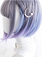 Evahair Blue and Grayish Purple Chin-Length Straight Synthetic Wig with Bangs