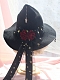 Evahair 2021 Halloween Special Offer Black Witch Hat with Black Bow