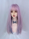 Evahair 2021 New Style Purple and Blue Mixed Color Long Straight Synthetic Wig with Bangs