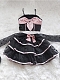 New Split type black dot printed lolita dress JSK