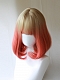 Evahair 2021 New Style Blonde to Sunset Orange Bob Short Straight Synthetic Wig with Bangs