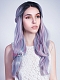 Lavender Purple Mixed Pink Synthetic Lace Front Wig 