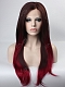 Brown to Red Ombre Color High Quality Synthetic Lace Front Wig