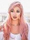 EvaHair Candy Pink Long with Sexy Wavy Synthetic Lace Front Wig