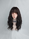 Evahair 2021 New Style Blackish Brown Long Wavy Synthetic Wig with Bangs