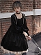 Evahair royal style black velvet lolita dress