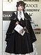 Evahair academy style black lolita cloak suit