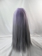 Evahair Purple to Grey Ombre Long Straight Synthetic Wig