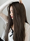 Evahair fashion Brown long straight hair T-lace wig
