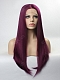 Dark Purple Long Straight Synthetic Lace Front Wig