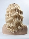 Blonde Ombre Color Medium Length Wavy Bob Synthetic Lace Front Wig