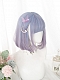 Evahair Blue to Purple Ombre Bob Straight Synthetic Wig with Bangs