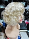 Funky new style blonde short wavy hair