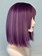 Evahair 2021 New Style Purple Short Straight Synthetic Wig with Bangs and Layered Hime Cut