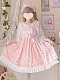 Evahair pink cat paw printed adorable lolita dress