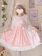 Evahair pink cat paw printed adorable lolita dress