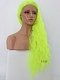 Stage Color Fluorescent Green Long Wavy Synthetic Lace Front Wig