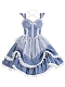 blue Polka Dot Mesh Lolita JSK