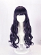 Evahair Grayish Purple Long Wavy Synthetic Wig with Bangs