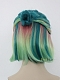 New Arrival Hidden Rainbow Color Teal Bob Synthetic Wig