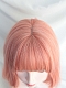 Evahair 2022 New Style Pink Short Straight Synthetic Wig with Bangs