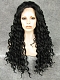 Jet Black Long Curly Synthetic Lace Front Wig